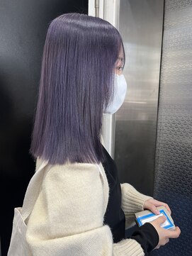 ホワイト 梅田(white) #ジュエリーラベンダー#ロングボブ