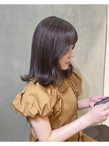 エル バイ ホーム(L by HOME)&nbsp;秋カラー　ラベンダーグレー　艶カラー　顔まわりカット