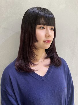 ヨーク(YOKE) 【YOKE】姫カット/フェイスレイヤー/ボルドー/暖色/ワイドバング