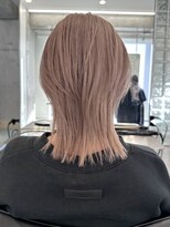 サンクプロジェクト(cinq PROJECT) 韓国風顔周りレイヤーカットミルクティーベージュウルフレイヤー