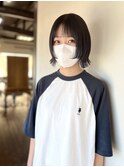 切りっぱなしボブと姫カットとダークカラー【ラクレ/西大分】