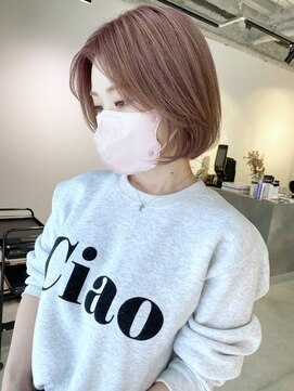 セイル(Sail) ショートボブ×ピンクベージュ