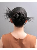 カチモリヘア☆推し活推しカラーお団子ヘアヘアセットヘアメイク
