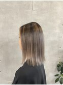 ミルキーベージュ　ダブルカラー　ハイトーン
