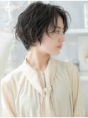 大人かわいい黒髪ウェットヘア束感ショートh3上尾20代30代40代