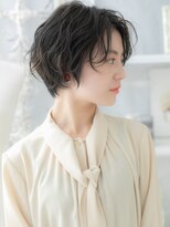 モッズヘア 上尾西口店(mod's hair)&nbsp;大人かわいい黒髪ウェットヘア束感ショートh3上尾20代30代40代