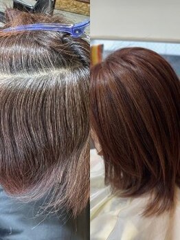 リンクス(LINKs)の写真/【極細ハイライトを駆使★】白髪を活かした”大人女性”のおしゃれで上品な髪色へ♪セレクト白髪染めも◎