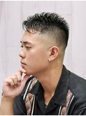 好感度フェザーアップハイフェードフェザースパイキーショート