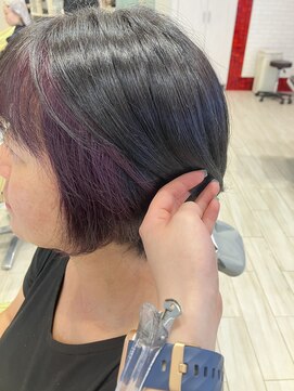 ビス ヘア アンド ビューティー 西新井店(Vis Hair＆Beauty) ピンクラベンダーイヤリングカラー