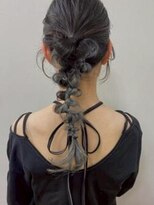 ショコラ ナンバ(Chocolat NAMBA)&nbsp;#デザインカラー　#編みおろしヘアアレンジ