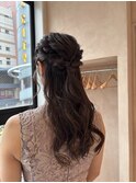 【中里恵梨】ハーフアップ/ヘアセット/お呼ばれヘア/参列ヘア