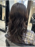 *ロングレイヤーパーマヘアナチュラルロングパーマスタイル