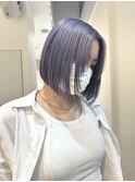 20代30代ハイトーンブリーチ&ダブルカラーボブ韓国