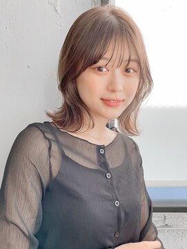 アグノス 青山(Agnos) ココアベージュグラゲヘアーくびれ小顔オリーブグレー