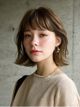 アンドレイ 表参道(andrey) クラゲヘアー/小顔に見せるヘア/ココアベージュ/表参道