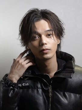 メンズサロン ゴールド 名古屋(GOALD) フェザーショート　ニュアンスパーマ　センターパート　毛流れ