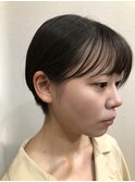 ショート前髪カット小顔顔まわりアッシュ西葛西