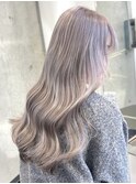渋谷ダブルカラーシルバーアッシュピンクアッシュグレージュ韓国