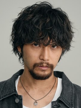 レタッチ バイ フィフス 銀座(RETOUCH by fifth) 新橋メンズパーマツイストスパイラルパーマッシュウルフカット