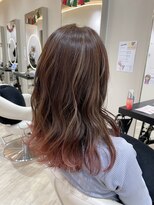 アーチバイケンジ(arch by kenje)&nbsp;ハイライト×毛先ブリーチ★ピンク