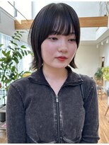 ヘイ 松本店(HEY)&nbsp;【HEY 松本】くびれレイヤーボブルフ小顔ワンレンウルフ前髪あり