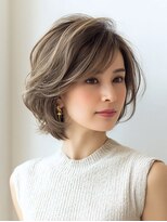 Heart's美人設計と白髪ぼかし専門店 青山表参道店 脱白髪染め/ショートヘア【ハーツ】&nbsp;白髪ぼかし脱白髪染め似合わせショートボブ40代50代60代