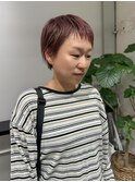 ベリーショート×ピンクベージュ