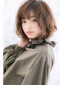 くせ毛風ウェービーボブで★重軽MIX b
