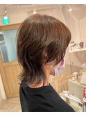 大人かわいいエギョモリ ミルクティーブラウン ひし形シルエット
