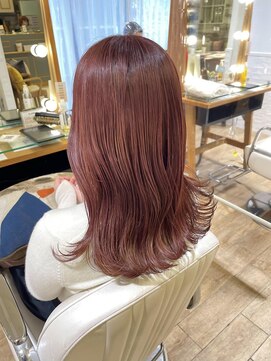 ネオリーブ チロル 横浜西口店(Neolive CiroL.) チェリーピンク ハイトーン ブリーチ 暖色カラー