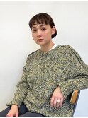 #丸みボブ #前髪パーマ