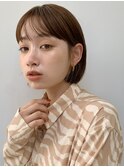 シースルーバングのコンパクトミニボブ【銀座】