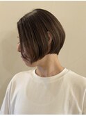 大人ハイライトひし形ショートボブ30代40代【恵比寿KIMIDORI」