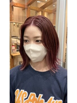 ラグーン(LAGOON) ボルドー/ピンク/パープル/インナーカラー/ブリーチ/ミディアム