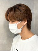 センターパートニュアンスパーマ韓国カルマパーマコンマヘア