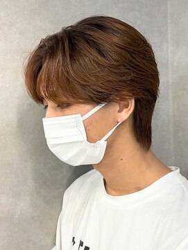 エルマーク 梅田(L-MARK) センターパートニュアンスパーマ韓国カルマパーマコンマヘア