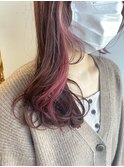 ケアブリーチダブルカラーインナーカラーショートボブレイヤー