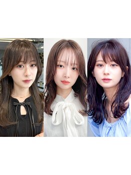 マンネリしやすいミディアムロングも垢抜けhairに◎こだわりたい前髪/顔周りのデザインもお任せを☆