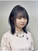 ブルーブラック×レイヤーでオシャレヘア