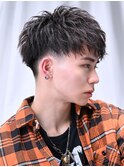 刈り上げマッシュツーブロック刈り上げ前下がり