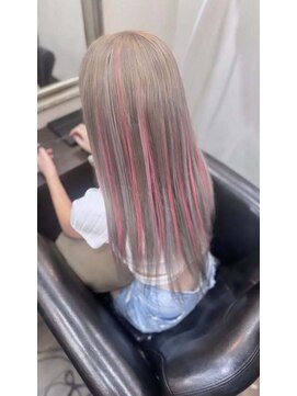 グラス 春吉1号店(glass) 羽エクステ+シールエクステ+ケアブリーチ+カラー+エクステカラー