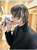 黒髪インナーハイライトジェンダーレスクラゲヘアーウルフ