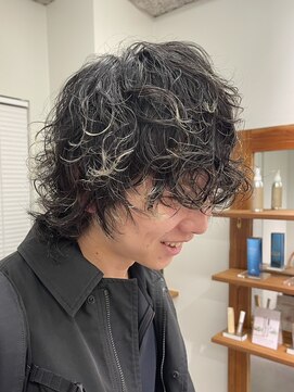 メンズ ニール 名古屋 伏見 丸の内(men's NEELU) 【Neelu_hachii】ハイライト×スパイラルパーマ