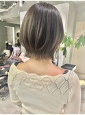 レイヤーボブグレージュボブレイヤー大人ボブ冬ヘア冬カラー銀座