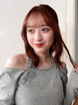 ガーデンヨコハマ(GARDEN YOKOHAMA) バーガンディ ボルドーカラー ゆるふわミディアム 小顔