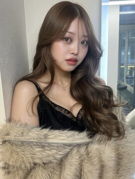 アイトーキョーエス 渋谷(AI TOKYO S) ブリーチなしダブルカラーオリーブベージュヘーゼルベージュ前髪