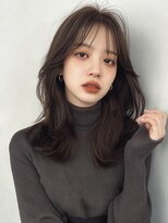 オンク 新宿(onk)&nbsp;黒髪/グレーベージュ/レイヤーロング/前髪パーマ[新宿駅]