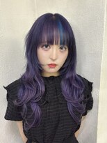 ヘアー アレス(hair ales)&nbsp;派手髪　デザインカラー　ハイトーンエクステ　エクステカラー