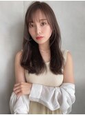 韓国レイヤーカット/顔周りレイヤーくびれミディ