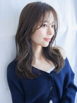 トローノ 栄(TRONO)&nbsp;オリーブグレージュ 透明感カラー ツヤ髪 レイヤーカット